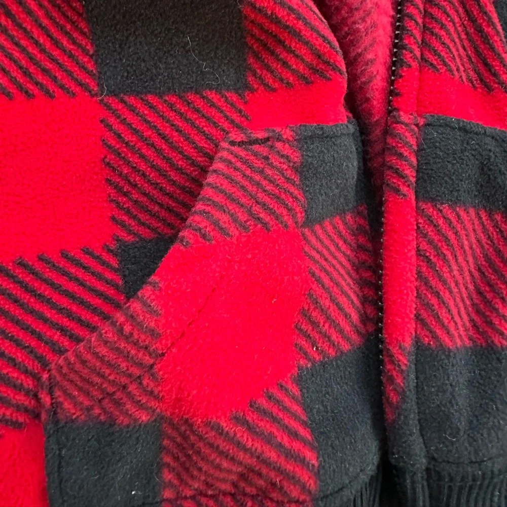 Carter’s Full-Zip Soft Fleece Red & Black Holiday Reindeer Racing Crew Vest ~ 6M